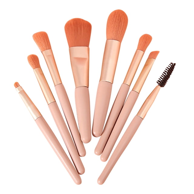 Fiudx Folletos de Maquillaje, Kit de Belleza Compacto para Viajes, Brochas de Cerdas de Fibra Premium, Mango de Aluminio, Versatilidad de Rostro y Ojos, Perfecto para Llevar, Regalo Ideal para Amante