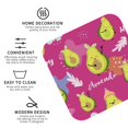 thumbnail image 4 of Pofeuu Pink Green Avocado Print Leather Coasters Set of 6, Round Cups Mugs Mat Pad for Home Kitchen Heat Resistant Drink Coasters,Square, 4 of 7