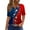 Red-1, variant on VerPetridure 4th of July Shirts for Women Funny Short Sleeve V-Neck Blouse Patriotic American Flag T Shirt