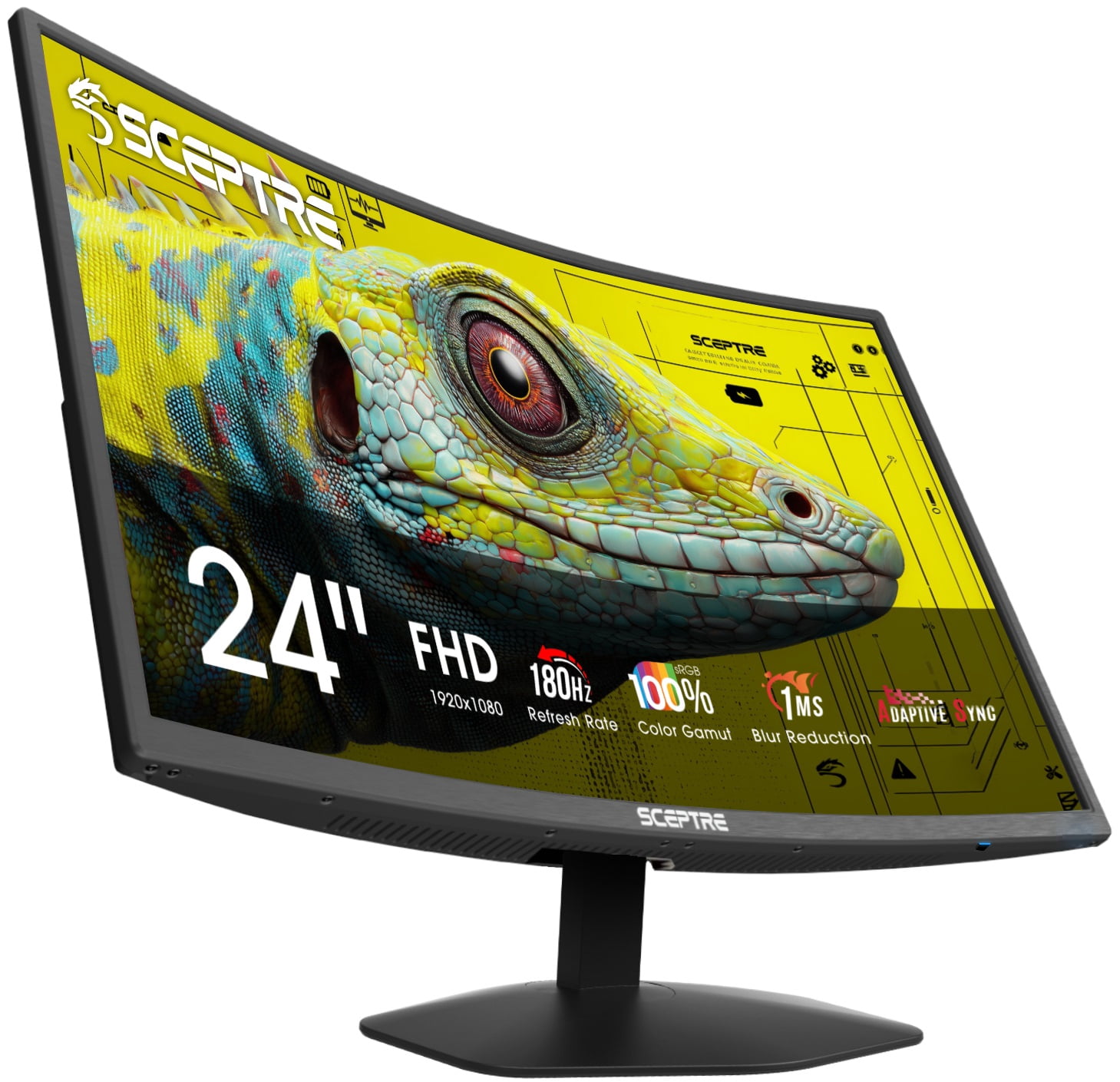 ぬ18【美品】24インチ湾曲ゲーミングモニター SCEPTRE C249W Sceptre, Gaming Monitor, 24 inch, Curved, 165Hz, 1080p - Walmart.com