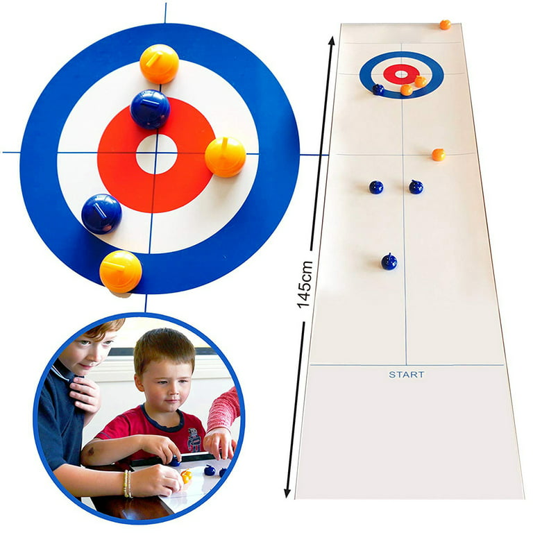 Mini Curling Educational Game Table with Balls for Children and Teens  Sports