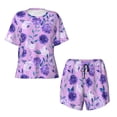 thumbnail image 4 of Lsque Violet Women's Short-Sleeved Pajama Set - 2 Piece Soft and Lightweight Sleepwear Set-XX-Large, 4 of 9