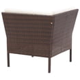 thumbnail image 6 of vidaXL Patio Furniture Set 3 Piece Outdoor Sofa Set with Footrest Poly Rattan, 6 of 12
