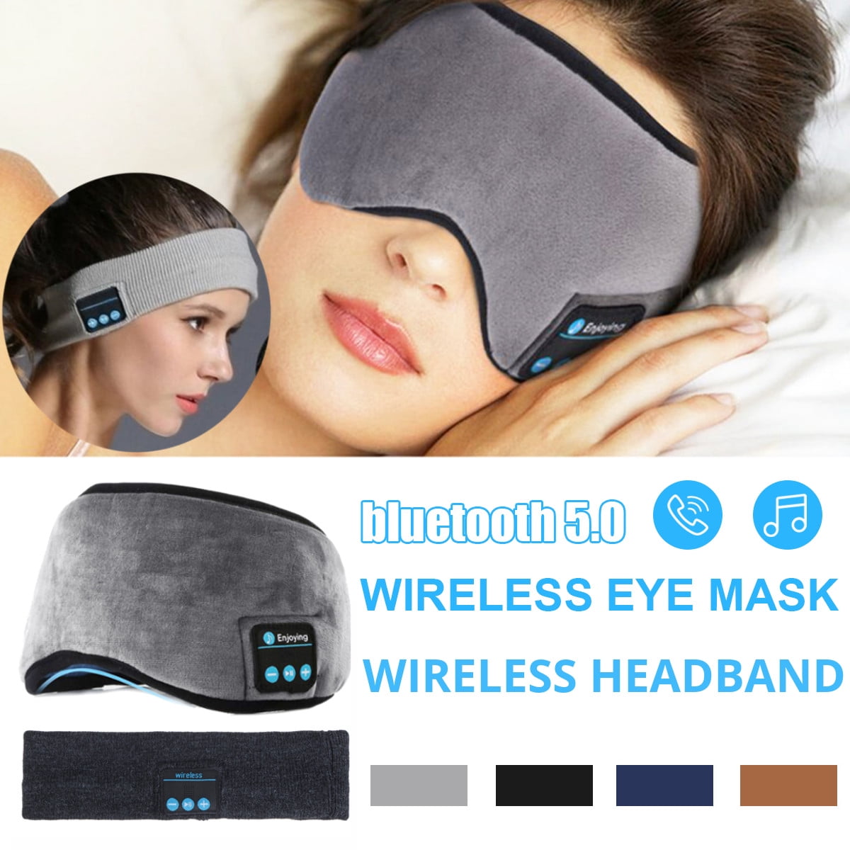 Wireless bluetooth Sleep Headphones Stereo Sleep Eye Mask Headphones