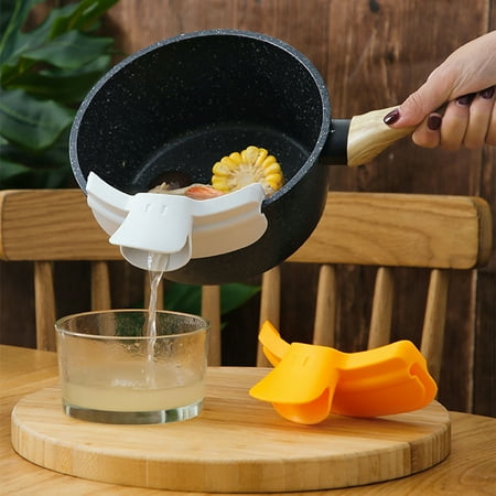 

Riguas Food Grade Soup Pourer Anti-corrosion Plastic Anti Spill Duckbill Edge Funnel Household Supplies