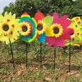 thumbnail image 3 of 36cm Varilla negra Girasol Jardín de infantes 1 de junio Actividad Publicitaria Decoración Doble Girasol Molino de viento Exterior Suelo, 3 of 6