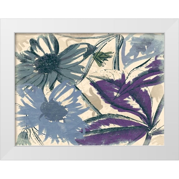Grey, Jace 14x12 White Modern Wood Framed Museum Art Print Titled - Flowers 2
