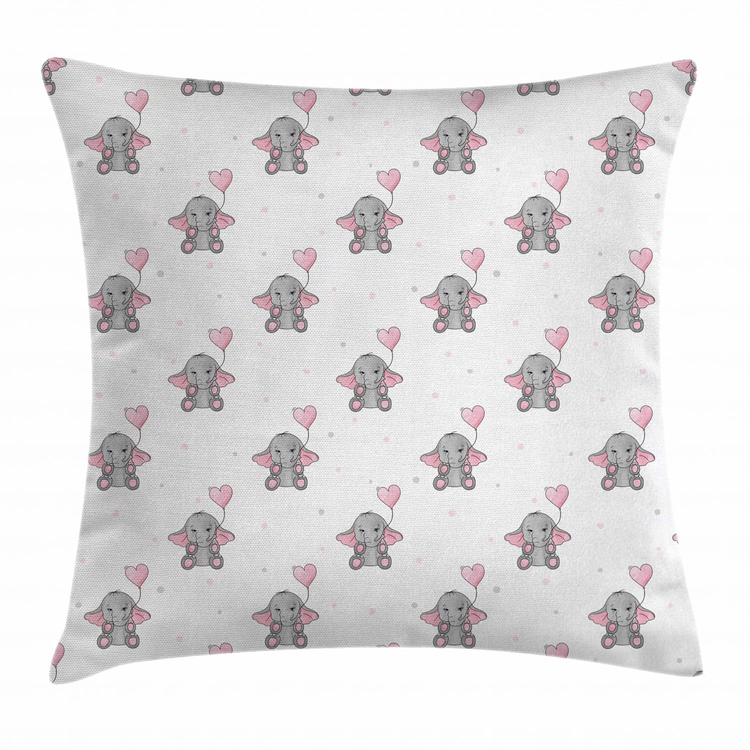 Elephant Nursery Decor Throw Pillow Cushion Cover, Cute Elephants