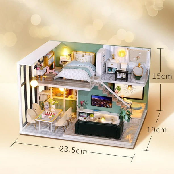 Miniature Dollhouse DIY Model Building Creative Room Miniaturas