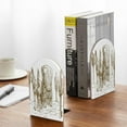 thumbnail image 5 of Zufioo Western Scenery With Old Wagon Print Wooden Bookends, Metal Bookshelf Non-slip Bookends, Home Furnishings Suitable for Bookcases Offices, 5 of 8