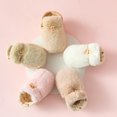 thumbnail image 2 of Newborn Baby Boy Girl Soft Plush Booties, Infant Slippers Socks Shoes, Non Skid Gripper Toddler First Walkers Winter Ankle Crib Shoes, 2 of 7