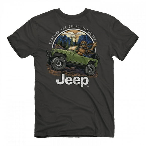 Jeep Sasquatch dans les Grands Espaces avant et Arrière Imprimer T-Shirt-3XLarge