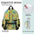thumbnail image 5 of Football and Rugby Green Pattern Cute School Backpack Bag for School with Padded Back and Adjustable Shoulder Straps 15.25"x11.5"x5.25", 5 of 5