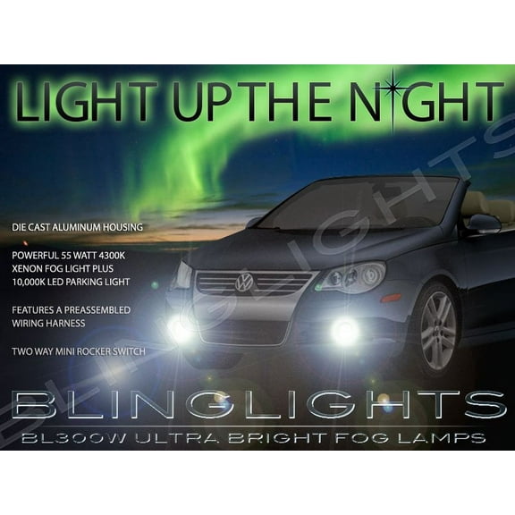 For 2006 2007 2008 2009 2010 2011 Volkswagen VW Eos Xenon Fog Lamps Driving Lights Foglamps Kit