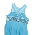 thumbnail image 5 of Rswnyirn Kids Girls Sequins Ballet Tutu Dress Leotard Lyrical Latin Jazz Modern Dancewear Light Blue 10, 5 of 7