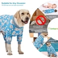 thumbnail image 4 of Pijama para perros LovinPet Happy Hippo con estampado azul para perros grandes, 4 of 7