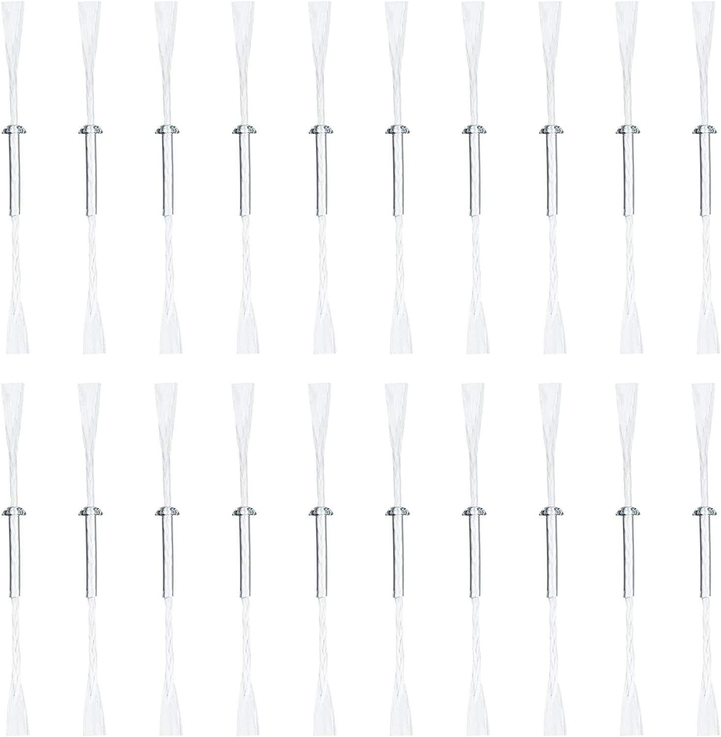4.9 Inch Replacement Fiberglass Wicks 20pcs Glass Tube Wick Holder