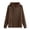Brown, variant on EaseDay Loose-fitting Hoodie Women Long Sleeve Casual Pullover Fleece Sweatshirt Warm Everyday Streetwear Cozy Soft Midweight Pullover Top For Outdoor Sports