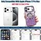 thumbnail image 2 of Funda magnética con purpurina para iPhone 17 Pro Max, compatible con MagSafe, protección total, delgada, a prueba de golpes y arañazos, con protector de lente de cámara, red antipolvo y brillo, 2 of 7