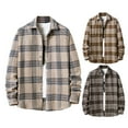 thumbnail image 4 of Vintage Thickened Flannel Plaid Shirt Jacket for Men, 4 of 12