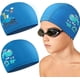 thumbnail image 4 of 2 gorros de natación para niños, niños pequeños, niños y niñas, gorro de natación impermeable para cabello largo y corto, 4 of 5