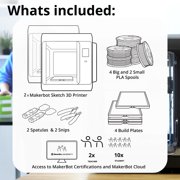 MakerBot Sketch Classroom Printer Setup with Lesson Plans and Software for Teachers and Students Bundle (Black, 2-Pack) (2 Items)