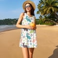 thumbnail image 3 of Balery Easter Rabbit Vestidos de verano para mujer con estampado: vestido holgado sin mangas, vestido playero informal y cómodo para días calurosos., 3 of 7