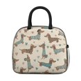 thumbnail image 2 of Dachshund and Heart Beige Pattern Insulated Leakproof Lunch Box for Work, Lunch Bag for Women Men, Loncheras Para Mujer for Beach Travel Picnic Camping, 2 of 6
