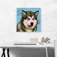 thumbnail image 2 of ARTCANVAS Alaskan Malamute Dog Breed Blue Pink Yellow Pop Art Canvas Art Print - Size: 18" x 18" (0.75" Deep), 2 of 9