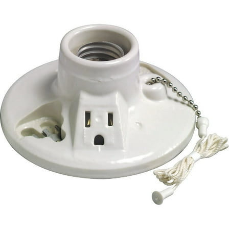 1 pc Leviton White Porcelain Incandescent Lampholder