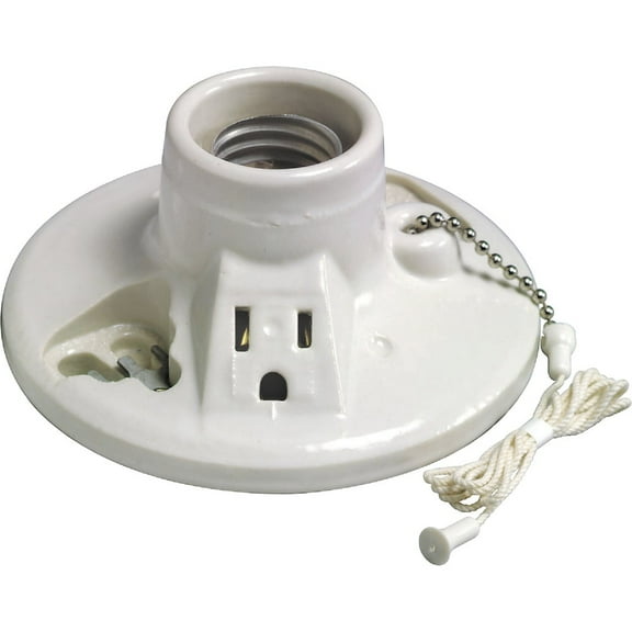 1 pc Leviton White Porcelain Incandescent Lampholder