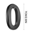 thumbnail image 2 of 3 Inch Black Modern House Numbers, Self-Adhesive Mailbox & Door Address Plaques, Metal-Look ABS Plastic, 0-9 Set for Indoor or Outdoor Use, Easy Install, 2 of 2