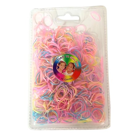 Small Assorted Color Hair Rubber Bands: 1CT