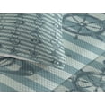 thumbnail image 3 of Ambesonne Nautical Quilted Coverlet 3 Pcs, Ship Wheel Anchor, King Size, Teal Beige, 3 of 4