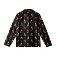 thumbnail image 3 of CCRFTGI Long Sleeve Shirts for Children Girls Causal Back To School Button Down Collared Tops Formal Floral Print Uniform Classic Fall Uniform Shirt with Pocket Black 6-7 Years, 3 of 4