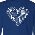 thumbnail image 4 of Inktastic Science Heart Beaker, Book, DNA and Microscope Long Sleeve Youth T-Shirt, 4 of 5