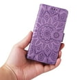 thumbnail image 2 of Dteck Case for Samsung S22 Ultra Case, Galaxy S22 Ultra 5G Case Sunflower Embossed PU Leather Flip Cover Wallet Protective Cover with Cards Slot & Wirstlet & Kickstand for Galaxy S22 Ultra, Purple, 2 of 12