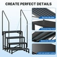 thumbnail image 2 of 4 Step RV Stairs with Handrail,Portable Step Ladder with Anti-Slip Panel,660 lbs Load Capacity,Portable Mobile Home Stairs for Travel Trailers,Camper and Porch, 2 of 6
