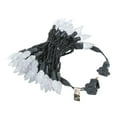 thumbnail image 2 of Novelty Lights 70 Light C6 LED Christmas Mini Light Set,Outdoor Lighting Patio Party String Lights, Pure White, Black Wire, 24 Feet, 2 of 2