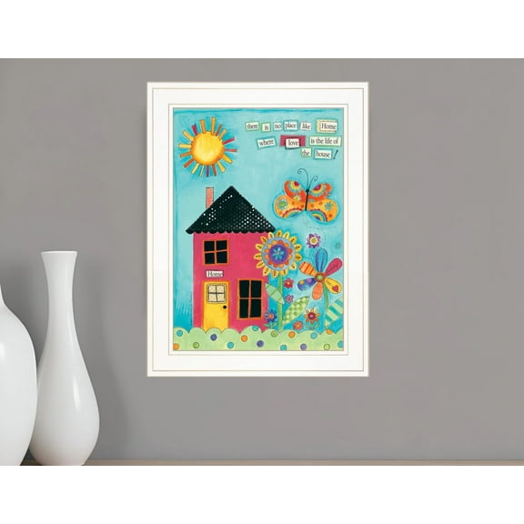 No Place Like Home 1 White Framed Print Wall Art