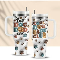 Best Dog Dad Gifts - Cool Dog Dads Club Funny Birthday Gift for Dog Lovers Men Coffee Mug, Gag Gifts for New Puppy Baby Owner, Dog Owner Gift for Dad, Fur Daddy, Pet Dad Fathers Day Gift Tumbler 40 oz