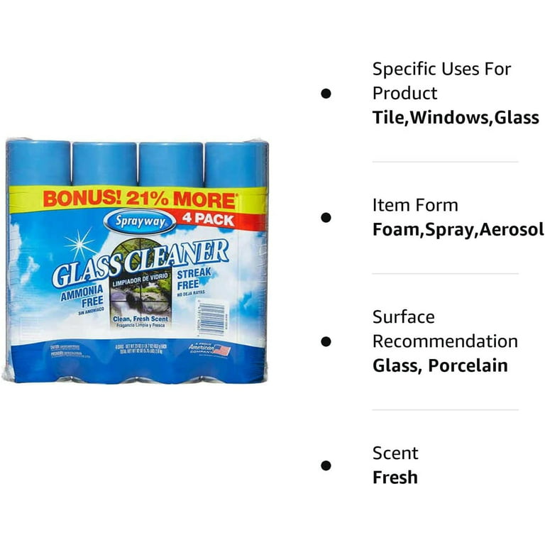 3 Pack Sprayway Glass Cleaner 23 oz Cans FAST Shipping CLEAN SHINE