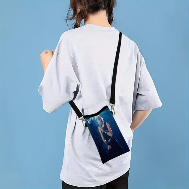 Johnny Hallyday Phone Pouch with Lanyard, Exquisite Pattern Print Crossbody Bag Shoulder Bag Mobile PhoneCase 3.3