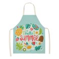 thumbnail image 1 of Delantal de lino con estampado de frutas y letras de arte de cocina con pintura para hornear Tmvgtek Para estrenar, 1 of 8