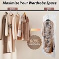 thumbnail image 4 of 4 Pcs Hanging Vacuum Storage Bags, 26.4" x 43.3" Large Vacuum Seal Bags for Coats Jackets, Hanging Clothing Storage Bags, Space Saver Closet Organizer, 4 of 8