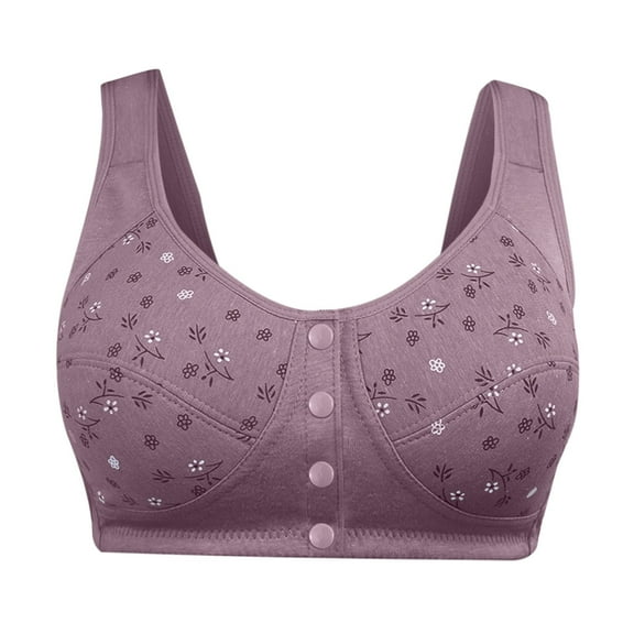 Mrat Sports Bras for Women High Support Woman'S Embroidered Glossy Comfortable Breathable Bra Underwear No Rims Low Back Sports Bras for Women S-1577 Purple 40