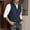 Navy Blue, variant on Men's Lapel Herringbone Vest Slim Fit Casual Formal Business Dress