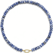 DESIGNICE Beaded Gemstone Necklaces for Women Bohemian Colored Choker Natural Stone Bead Summer Beach Handmade Jewelry Necklace