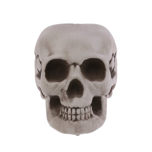 Calavera artificial de Halloween, adorno de calavera asustada, accesorios para casa de fantasmas, suministros para fiestas (3)