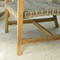 thumbnail image 3 of Noble House Outdoor Mid Century Club Chairs with Natural Stained Acacia Wood Frame, Grey (Set of 2), 3 of 9